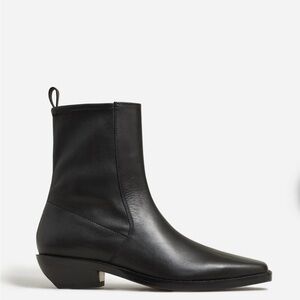 MADEWELL The Idris Ankle Boot in True Black Leather NWOB